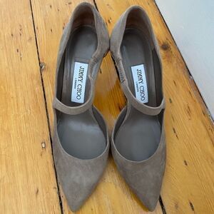 JIMMY CHOO Suede Davos Pumps